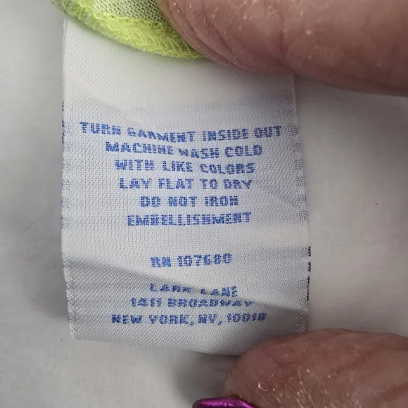 Lark Lane Women Size XL Top Woman Stripes Colorful Stretchy Beaded Pullover - Picture 11 of 11